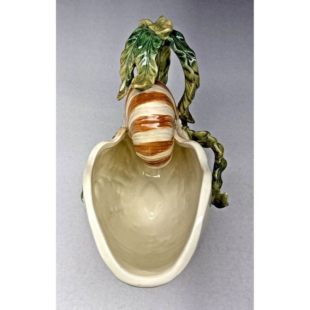 Fitz & Floyd Oceana Nautilus Shell Pitcher 1998 Large Coastal Seashell Vase